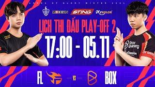 TEAM FLASH vs BOX GAMING | FL vs BOX | Play-off 2 ĐTDV mùa Đông 2021