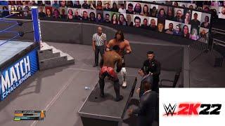 WWE 2K22 - How to put opponent through announce table! || Styles Clash through Announce table