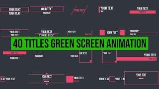 Best 40 Titles Green Screen Animation || by Green Pedia