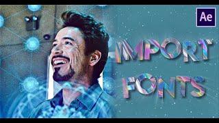 import fonts | after effects tutorial