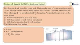 Numerical on Calculation of Earthwork by Mid Sectional Area Method