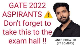 GATE 2022 ASPIRANTS ️  | A GENTLE REMINDER | Aniruddha Sir  IIT B @TheCivilGuruji #gate2022