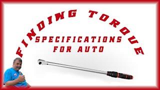 Finding torque specifications for auto  "This site is axle assembly specific"