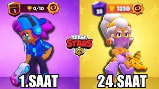 24 SAAT BOYUNCA SHELLY OYNADIM! KAÇ KUPA KASTIM? Brawl Stars