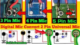 All digital mic Canvart 2 pin Universal Mic | All digital mic to 2 pin universal mic convert