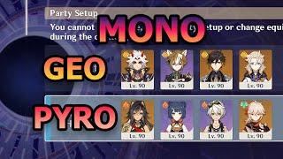 3.6 Abyss vs Mono element teams (Genshin impact)