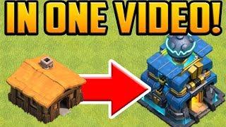 GEM TO MAX! Town Hall 1 to 12 in ONE VIDEO! Clash of Clans Gem Spree