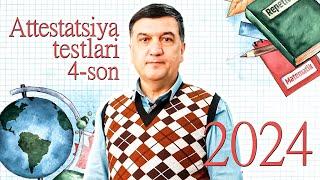 Matematikadan attestatsiya testlari-2024 namunaviy. 61-80 testlar. Abituriyentlar uchun ham foydali.