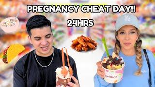 WHAT I ATE WHILE 38 WEEKS PREGNANT for 24 hours!! | We feasted 