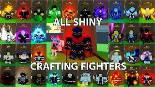 ALL Map (33) SHINY Crafting Fighters & Skills/Dmg !! Anime Fighters Simulator