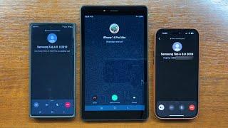 Samsung Note 20 Ultra vs iPhone 14 ProMax WhatsApp Outgoing Calls to Samsung Tab A 8.0. Who's First?