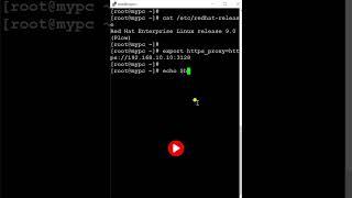 Configure Proxy for Internet in Linux Server | RHEL/CentOS #shorts #trending #viralshorts #linux