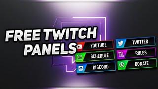 FREE CLEAN TWITCH PANELS TEMPLATE | + PSD DOWNLOAD