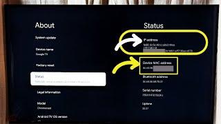 THOMSON Smart Google TV : How to Find IP Address and MAC Address | 2 Ways