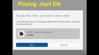 To play this video, you need a new codec 'HEVC Video Extensions' in windows 10 | Download for free