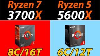 Ryzen 7 3700X Vs. Ryzen 5 5600X | 8 Cores Vs. 6 Cores | How Much Performance Difference?