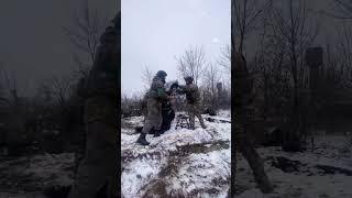 Ukrainian mortarmen operating French 120-mm mortar MO-120-RT61 against enemy. #military #shorts