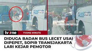 Aksi Nekat Pengendara Motor Terobos Jalur Busway Hingga Pepet Bus Transjakarta | tvOne Minute