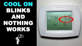 HVAC Thermostat Blinking Cool On But A/C Not Working