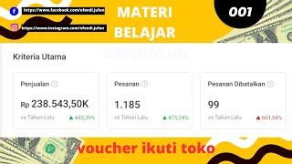 Cara laris jualan online dengan voucher ikuti toko saya shopee @jufanefendi