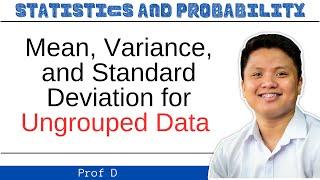 Population vs Sample | Mean, Variance, and Standard Deviation for Ungrouped Data | Statistics