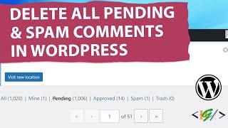 How to Delete All Pending Comments using Plugin in WordPress | Spam | Bulk Remove