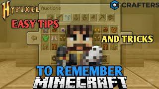 TIPS AND TRICKS TO REMEMBER IN CRAFTERSMC SKYBLOCK #craftersmc #fakepixelskyblock #frostnetwork