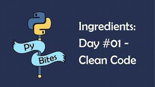 [Key Ingredients Training] Day #01 - Clean Code