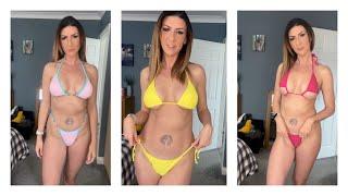 Bikini Haul Try On - Primark and Shein Micro Bikini Try On Thong Bikinis