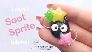 HOW TO DIY Kawaii Soot Sprite | Studio Ghibli ⭐️ Polymer Clay & UV Resin Tutorial