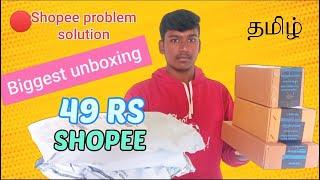 Biggest unboxing in tamil!! || Shopee 1rs deal problem solution  in tamil| Shopee tamil unboxing