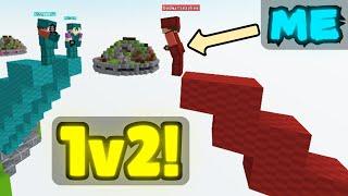 Attempting to 1v2 bloxd.io bedwars PROS!