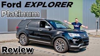 Ford Explorer Platinum 2019 - 7 Sitzer - Test / Review / Fahrbericht / Deutsch!