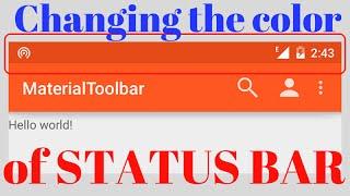 CHANGING THE COLOR OF THE STATUS BAR (Android Development)