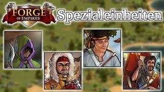 Forge of Empires -- SPEZIALEINHEITEN -- Agent, Held, Fahnenwache, Militär-Trommler