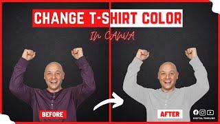 How To Change Clothes ( T-Shirt ) Color In Canva | Canva Effect | Digital Timeline