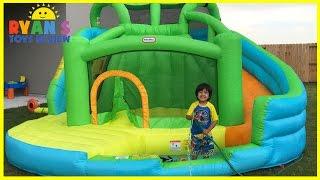 GIANT INFLATABLE SLIDE for kids Little Tikes  Bounce House