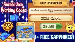 NEW WORKING SECRET UPDATED CODES 2025 (+FREE SAPPHIRES) | Animal Jam