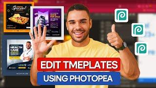 How to Download and Edit Templates in Photopea | Photopea Tutorial