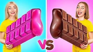 Bubble Gum vs Chocolate Food Challenge | Kitchen Hacks and Recipes by Multi DO Challenge