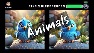 Animals(easy)-Find the Differences #1 | Ai-PhotoHunt