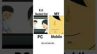 @RGBucketList  vs My first Animation  || PC VS Mobile  #shorts #animation #rgbucketlist