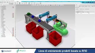 Linea di smistamento prodotti basata su RFID