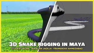 3D Snake Rig in Maya | Student Work- Miraliba Jadeja | Frameboxx Ahmedabad