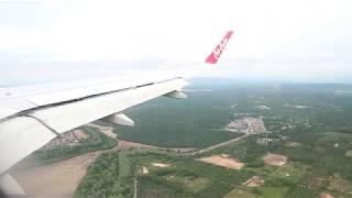 AirAsia Cabin View Landing Kuala Lumpur from Yogyakarta JOG - KLA2