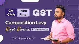 COMPOSITION LEVY || GST || CA & CMA || RAPID REVISION || TELUGU || RAJESH NANDA || Lakshya Edu