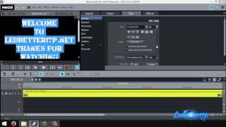 How To Do Intro Titles And Effects In Magix Movie Edit Pro 2015
