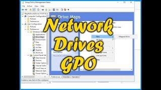 Mapping Network Drives with Group Policy | Windows Server 2016 (Quick Tutorial)