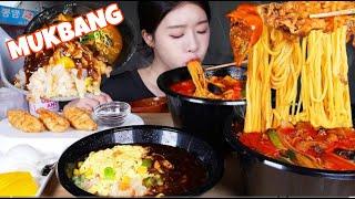 FUME ASMR 2.0 | MUKBANG SPICIEST JJAMPPONG IN KOREA BEEF JJAMPPONG & CHILI SEAFOOD JJAMPPONG &FRIED