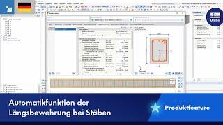 Automatikfunktion der Längsbewehrung bei Stäben